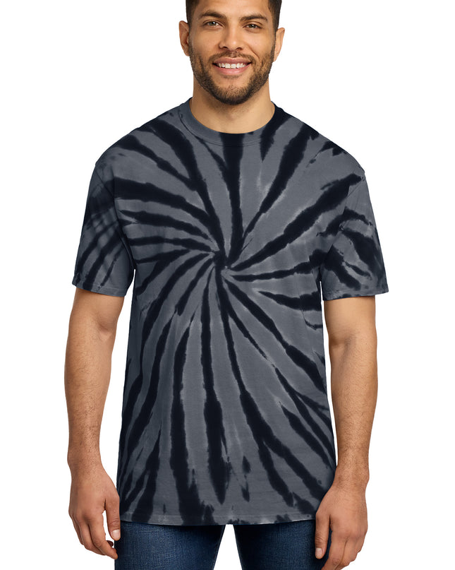 Port & Company Tie-Dye Tee Black Front