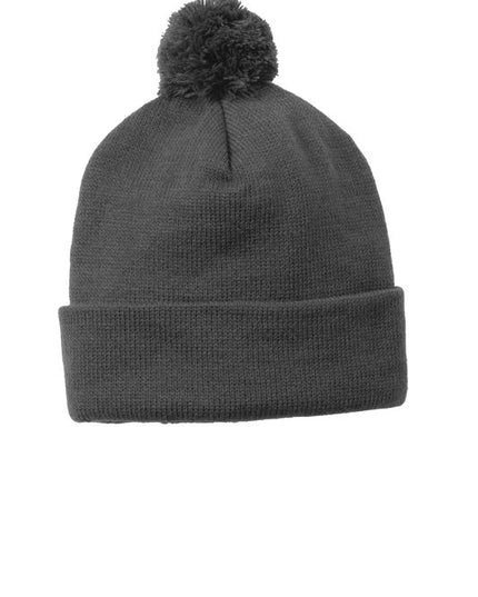 Sport-Tek Solid Pom Pom Beanie