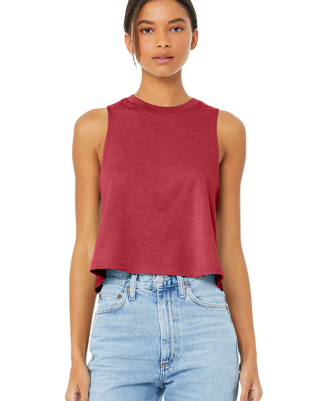 BELLA+CANVAS  Women's Racerback Cropped Tank. BC6682