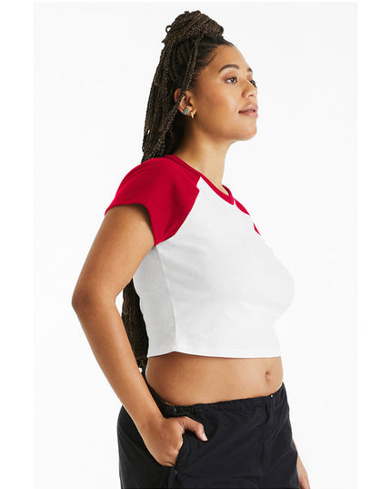 Ladies' Micro Ribbed Raglan Baby Tee