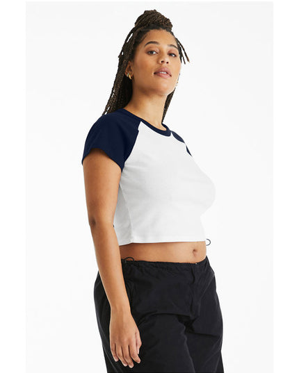 Ladies' Micro Ribbed Raglan Baby Tee