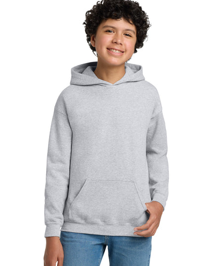 Gildan - Youth Heavy Blend Hooded Sweatshirt. 18500B - Ash Grey