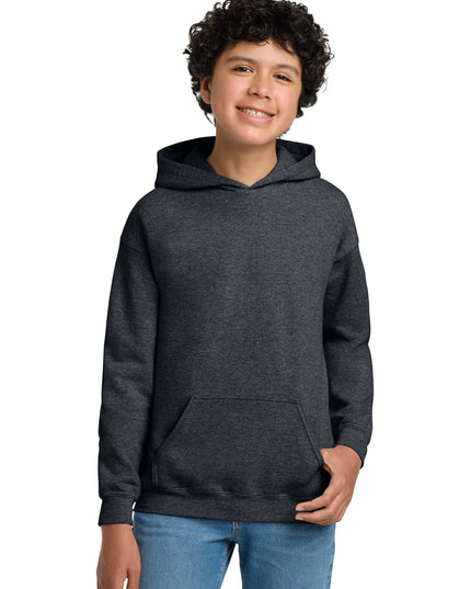 Gildan - Youth Heavy Blend Hooded Sweatshirt. 18500B - Dark Heather