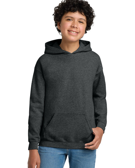 Gildan - Youth Heavy Blend Hooded Sweatshirt. 18500B - Fan Charcoal Heather