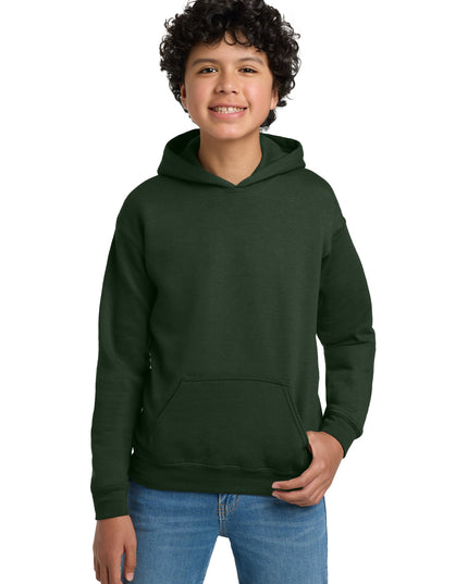 Gildan - Youth Heavy Blend Hooded Sweatshirt. 18500B - Forest Green