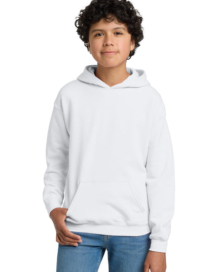 Gildan - Youth Heavy Blend Hooded Sweatshirt. 18500B - White