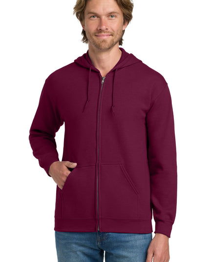 Gildan - Heavy Blend Full-Zip Hooded Sweatshirt. 18600 - Maroon