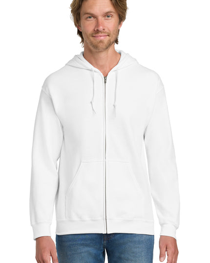 Gildan - Heavy Blend Full-Zip Hooded Sweatshirt. 18600 - White