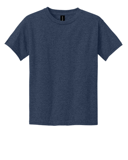Gildan Youth 100% Cotton T-Shirt Heather Navy