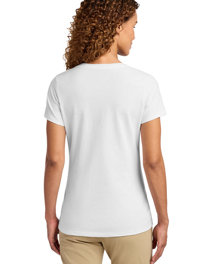 Port & Company Women's Fan Favorite V-Neck Tee White Back