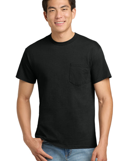 Gildan - Ultra Cotton 100% US Cotton T-Shirt with Pocket.  2300 - Black