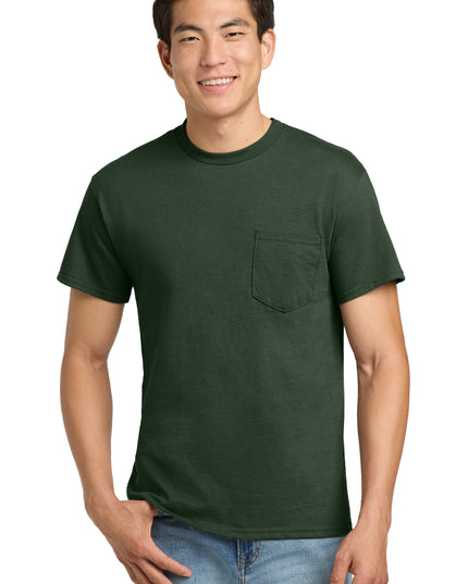Gildan - Ultra Cotton 100% US Cotton T-Shirt with Pocket.  2300 - Forest Green