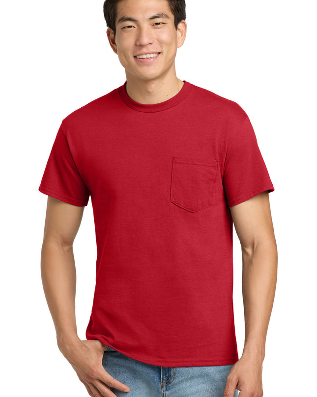Gildan - Ultra Cotton 100% US Cotton T-Shirt with Pocket.  2300 - Red