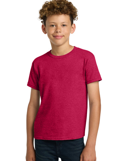 Gildan Youth 100% Cotton T-Shirt Heather Red