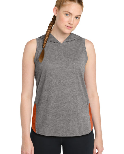 Sport-Tek  Women's PosiCharge  Tri-Blend Wicking Draft Hoodie Tank. LST410