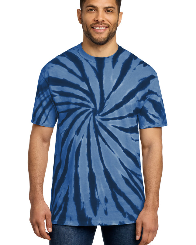 Port & Company Tie-Dye Tee Navy Front