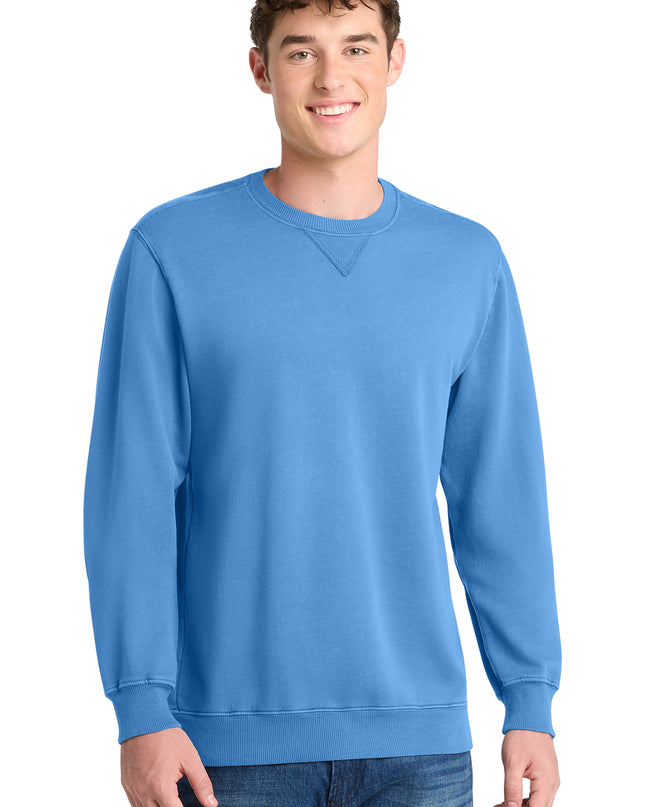 Port & Co Beach Wash Garment-Dyed Crewneck Sweatshirt PC098