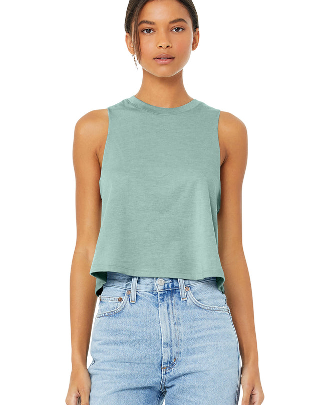 BELLA+CANVAS  Women's Racerback Cropped Tank. BC6682