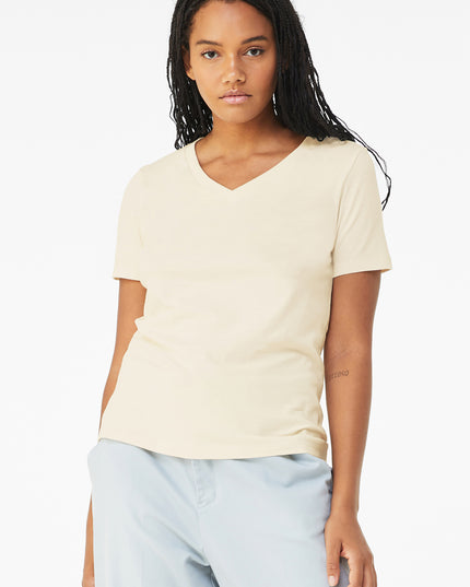 BELLA+CANVAS Women's Jersey V-Neck Tee Natural