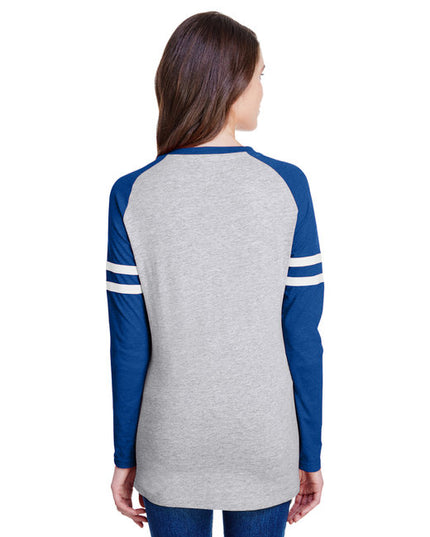 LAT Ladies' Gameday Mash-Up Long Sleeve Fine Jersey T-Shirt