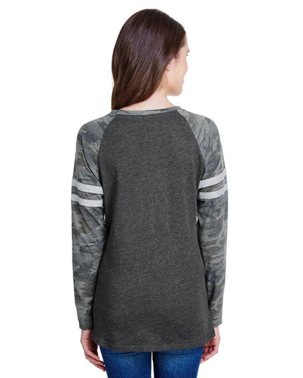 LAT Ladies' Gameday Mash-Up Long Sleeve Fine Jersey T-Shirt