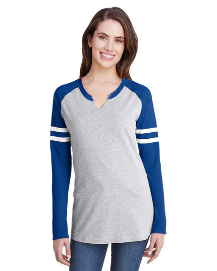 LAT Ladies' Gameday Mash-Up Long Sleeve Fine Jersey T-Shirt