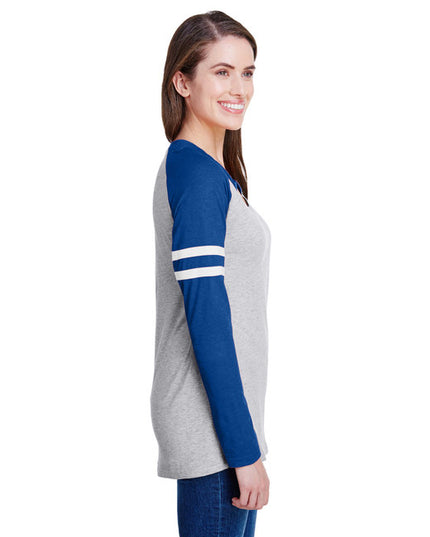LAT Ladies' Gameday Mash-Up Long Sleeve Fine Jersey T-Shirt