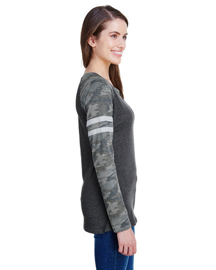 LAT Ladies' Gameday Mash-Up Long Sleeve Fine Jersey T-Shirt