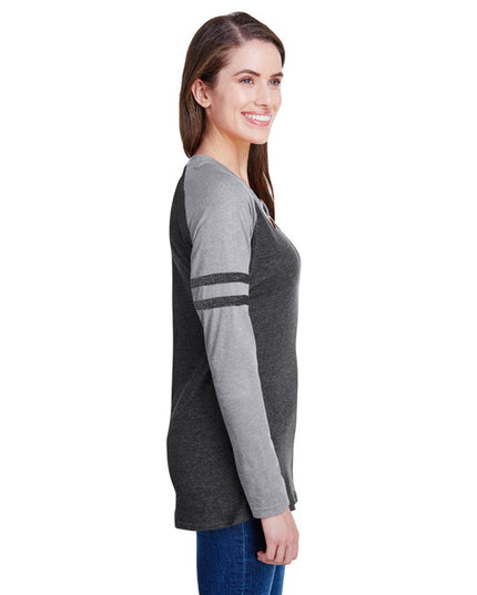 LAT Ladies' Gameday Mash-Up Long Sleeve Fine Jersey T-Shirt