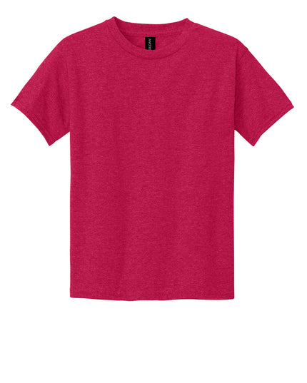 Gildan Youth 100% Cotton T-Shirt Heather Red