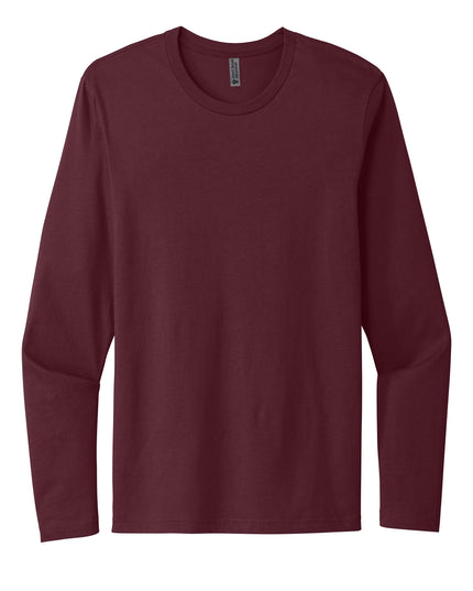 Next Level Cotton Long Sleeve Tee - Maroon alternate view