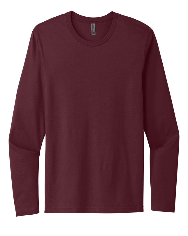 Next Level Cotton Long Sleeve Tee - Maroon alternate view