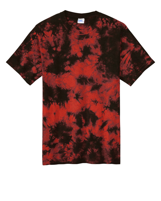 Port & Company Crystal Tie-Dye Tee Black Red