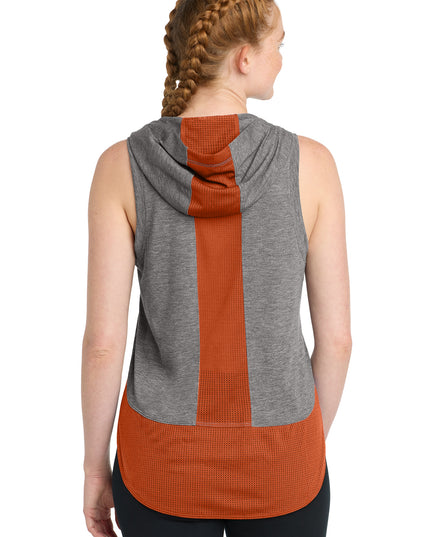 Sport-Tek  Women's PosiCharge  Tri-Blend Wicking Draft Hoodie Tank. LST410