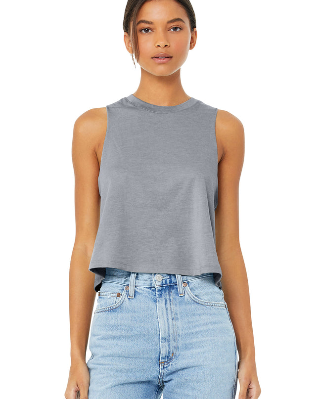 BELLA+CANVAS  Women's Racerback Cropped Tank. BC6682