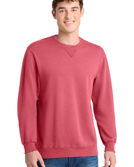 Port & Co Beach Wash Garment-Dyed Crewneck Sweatshirt PC098