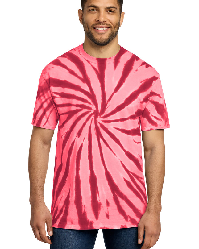 Port & Company Tie-Dye Tee Red Front