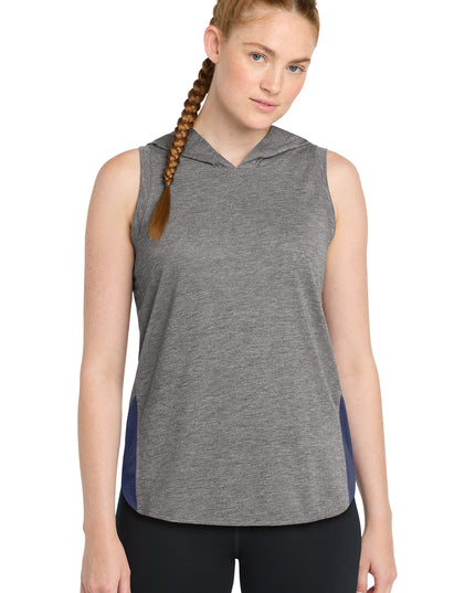 Sport-Tek  Women's PosiCharge  Tri-Blend Wicking Draft Hoodie Tank. LST410