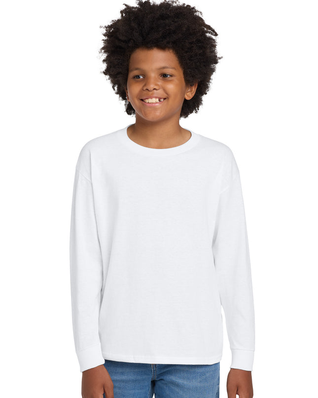 Gildan Youth Heavy Cotton 100% Cotton Long Sleeve T-Shirt. 5400B