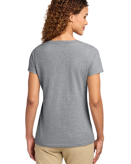 Port & Company Women's Fan Favorite V-Neck Tee Athletic Heather Back