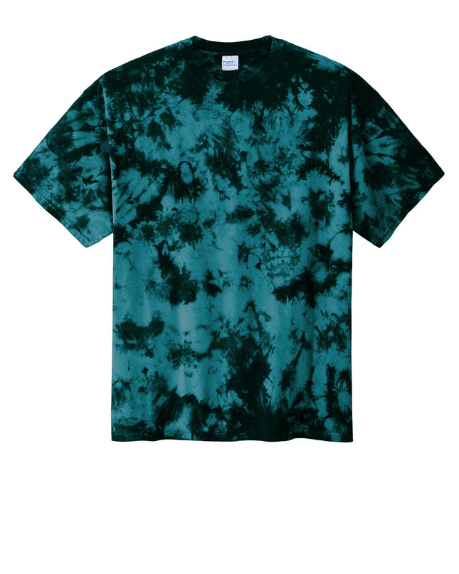 Port & Company Crystal Tie-Dye Tee Black Teal