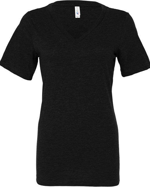 Ladies' Relaxed Heather CVC Jersey V-Neck T-Shirt