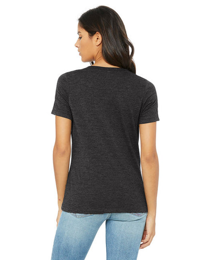 Ladies' Relaxed Heather CVC Jersey V-Neck T-Shirt