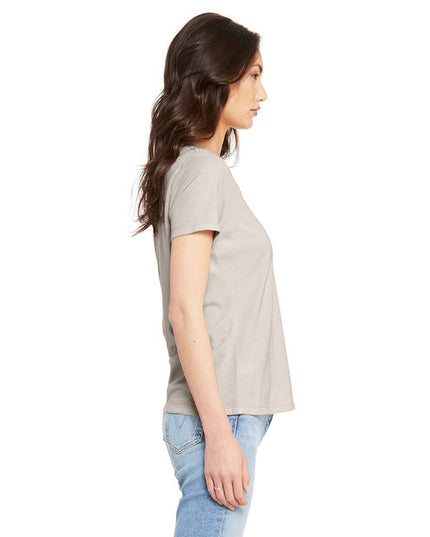 Ladies' Relaxed Heather CVC Jersey V-Neck T-Shirt