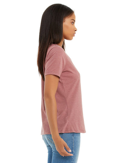 Ladies' Relaxed Heather CVC Jersey V-Neck T-Shirt