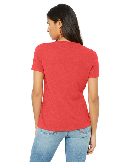 Ladies' Relaxed Triblend V-Neck T-Shirt
