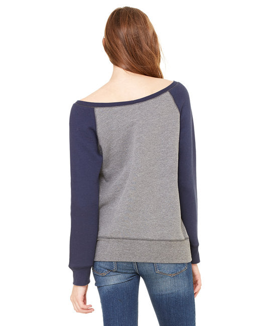 Ladies' Sponge Fleece Wide Neck Sweatshirt