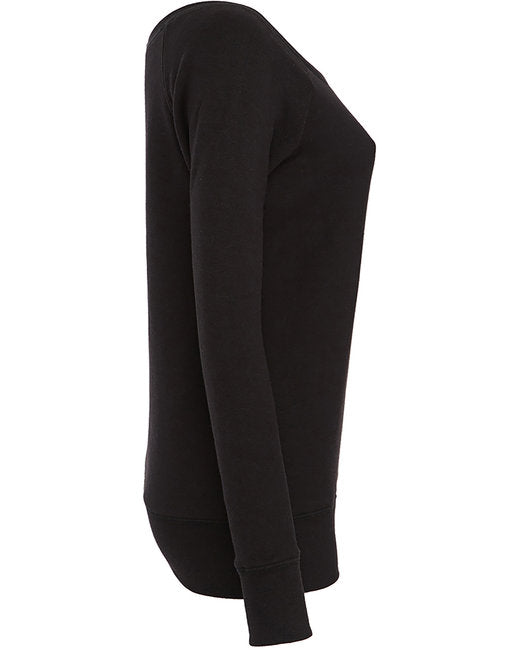 Ladies' Sponge Fleece Wide Neck Sweatshirt