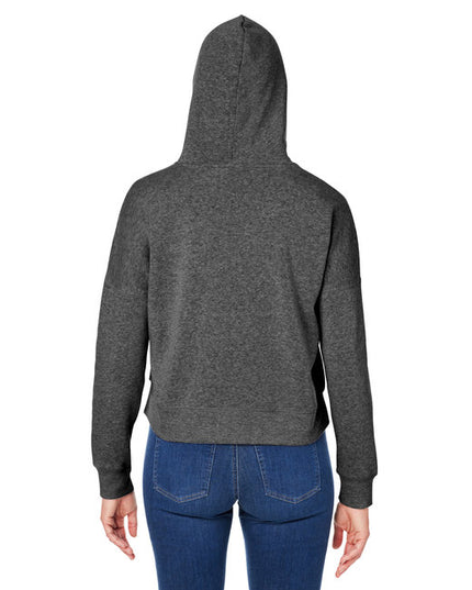 Ladies' Triblend Cropped Hooded Sweatshirt