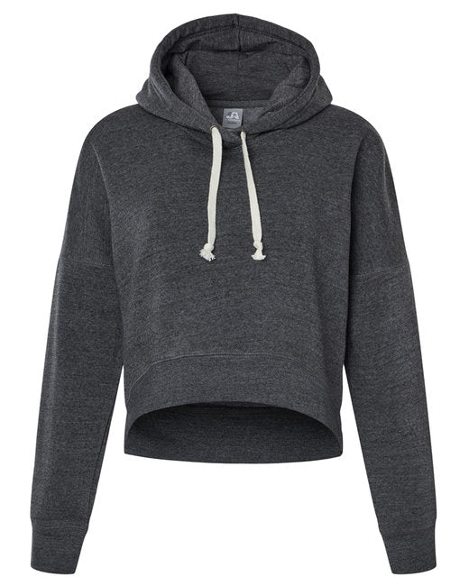 Ladies' Triblend Cropped Hooded Sweatshirt